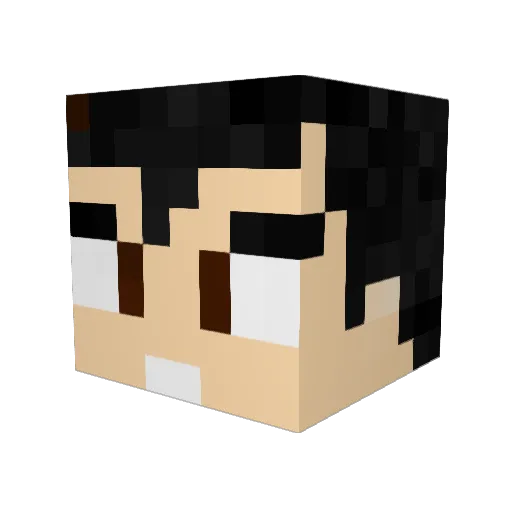 AlexPalou Minecraft avatar head, 3D render