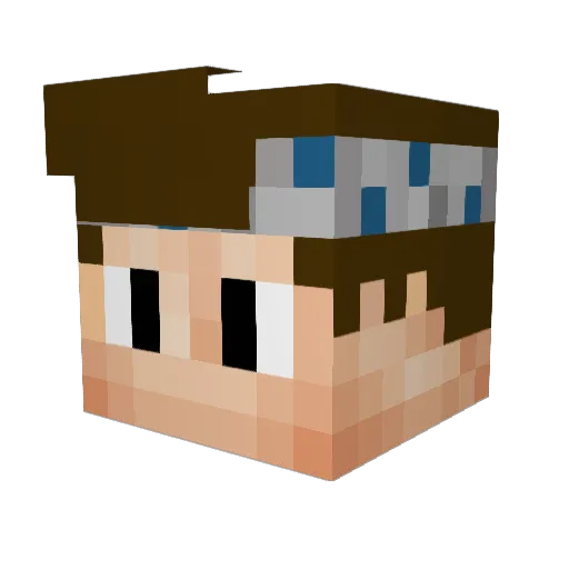 AlexPlaysPVP Minecraft avatar head, 3D render