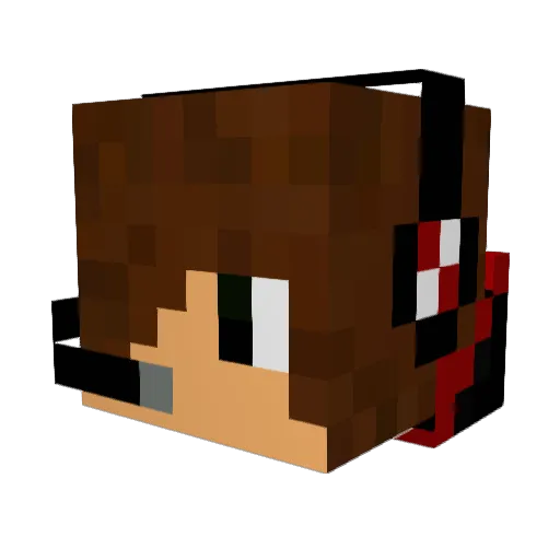 AlexPoca Minecraft avatar head, 3D render