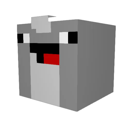 AlexPrasens Minecraft avatar head, 3D render