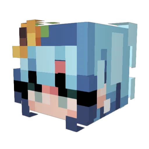 AlexQueen010 Minecraft avatar head, 3D render