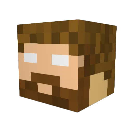 AlexR1987 Minecraft avatar head, 3D render