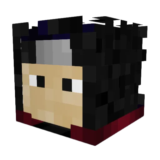 AlexRages Minecraft avatar head, 3D render