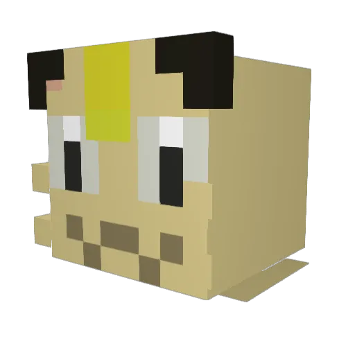 AlexRed100 Minecraft avatar head, 3D render