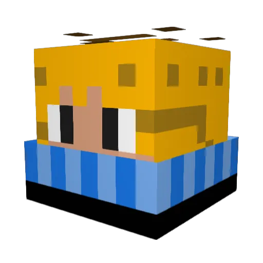 AlexRider_1000 Minecraft avatar head, 3D render