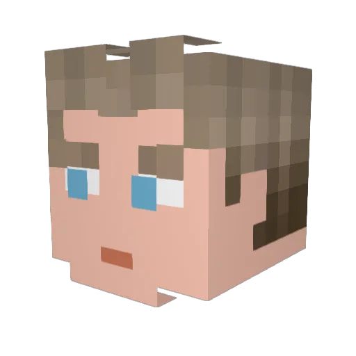 AlexSG_ Minecraft avatar head, 3D render