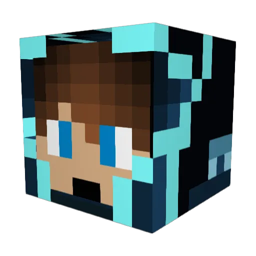 AlexSX Minecraft avatar head, 3D render