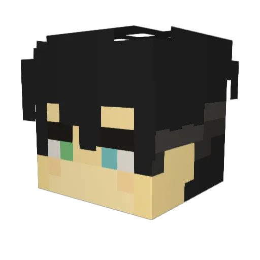 AlexSemRolex Minecraft avatar head, 3D render