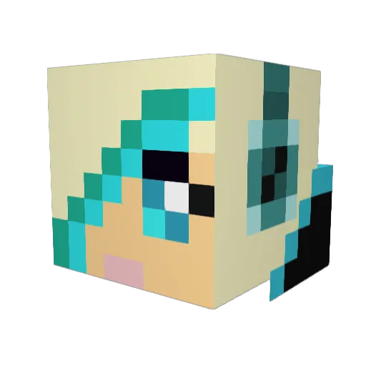 AlexShifter Minecraft avatar head, 3D render