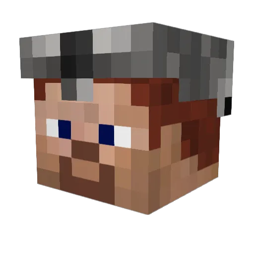 AlexShrub Minecraft avatar head, 3D render