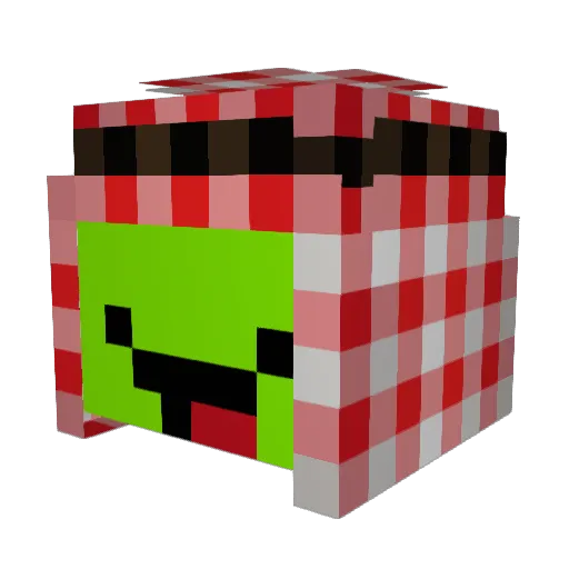 AlexSlr Minecraft avatar head, 3D render
