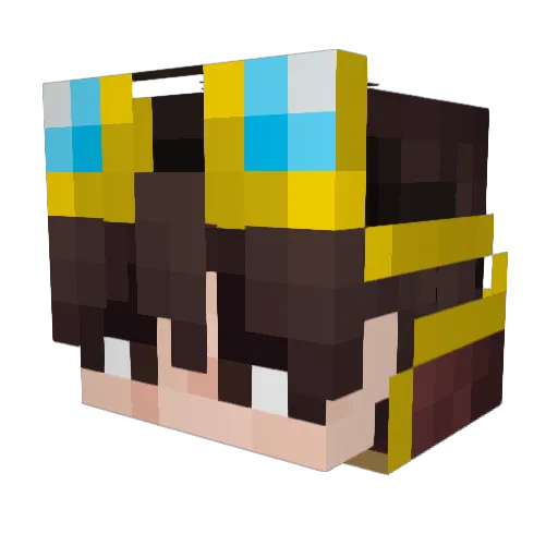 AlexSockRage Minecraft avatar head, 3D render