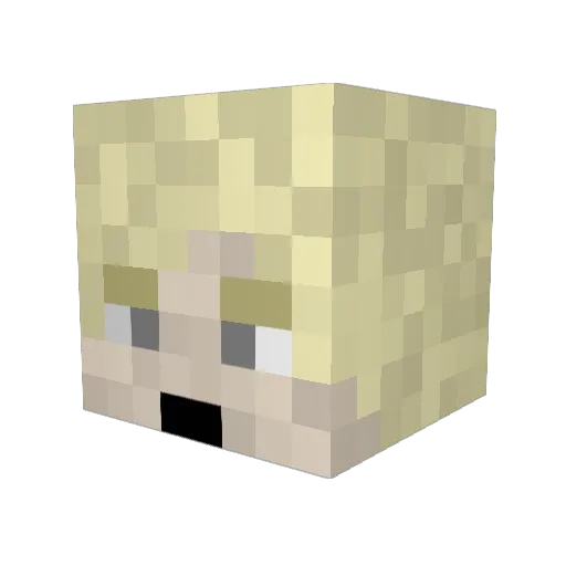 AlexStiglitz Minecraft avatar head, 3D render