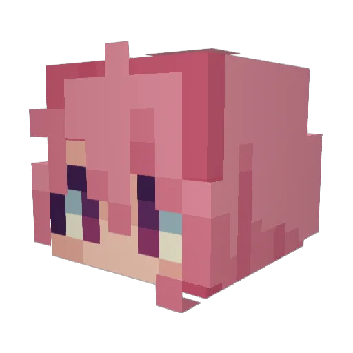 AlexTanukki Minecraft avatar head, 3D render