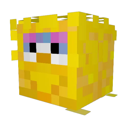 AlexTheBigBird Minecraft avatar head, 3D render