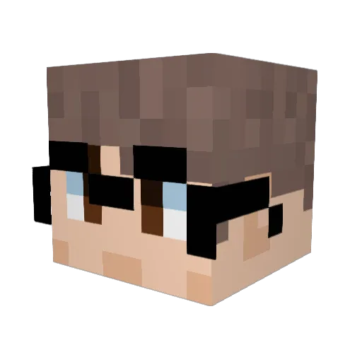 AlexTheM8 Minecraft avatar head, 3D render