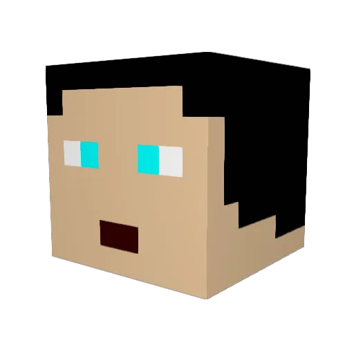 AlexTheWooper Minecraft avatar head, 3D render