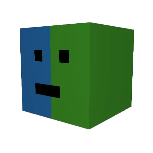 AlexToDrippy Minecraft avatar head, 3D render