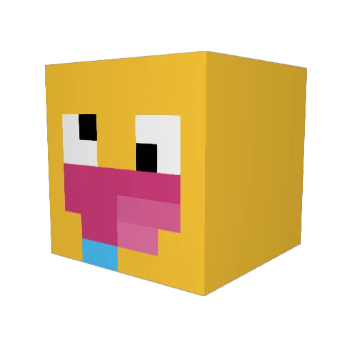 AlexTopz Minecraft avatar head, 3D render