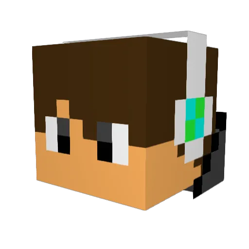 AlexTurboto Minecraft avatar head, 3D render