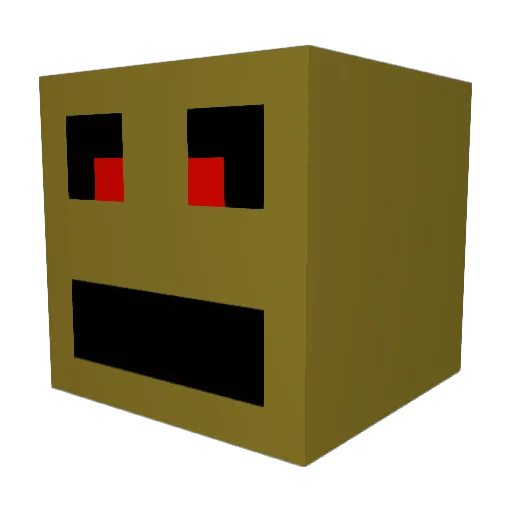 AlexVillers Minecraft avatar head, 3D render