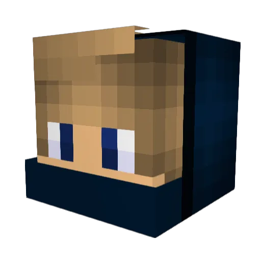 AlexViso Minecraft avatar head, 3D render