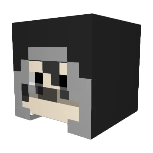 AlexZhang Minecraft avatar head, 3D render