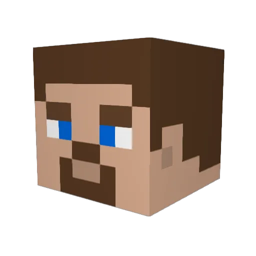 AlexZit Minecraft avatar head, 3D render