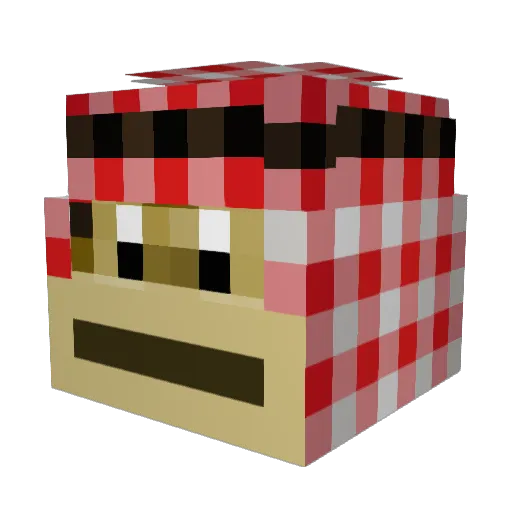 Alex_AS1 Minecraft avatar head, 3D render