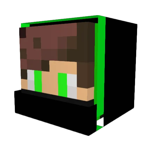 Alex_Incarnate Minecraft avatar head, 3D render