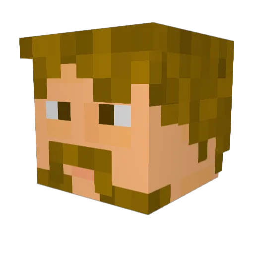 Alex_Marksist Minecraft avatar head, 3D render