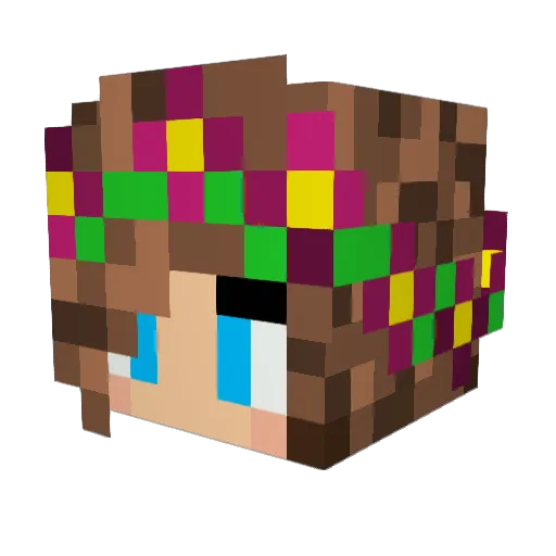 Alex_Rooose Minecraft avatar head, 3D render