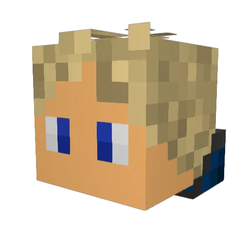 Alex____ Minecraft avatar head, 3D render