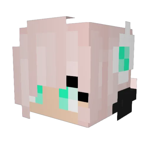 Alex_blood Minecraft avatar head, 3D render