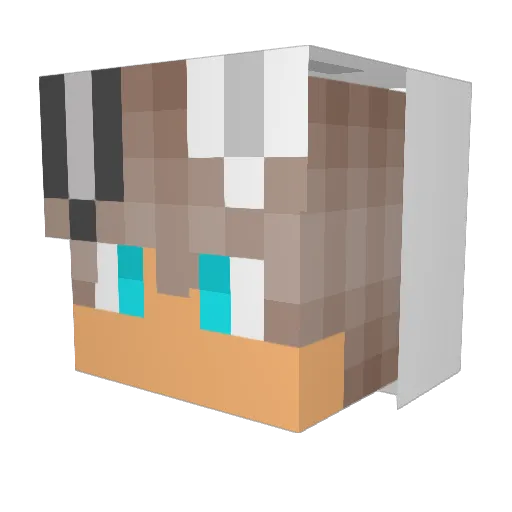 Alex_box Minecraft avatar head, 3D render