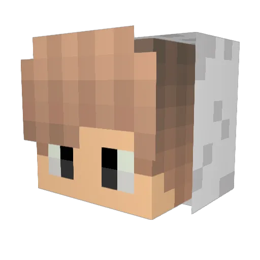 Alex_mrtz Minecraft avatar head, 3D render