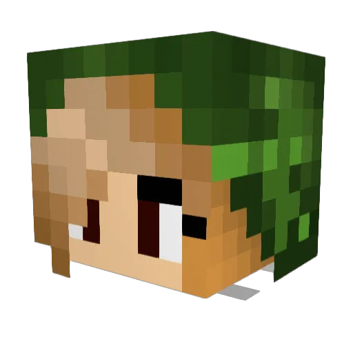 Alex_theGreat Minecraft avatar head, 3D render