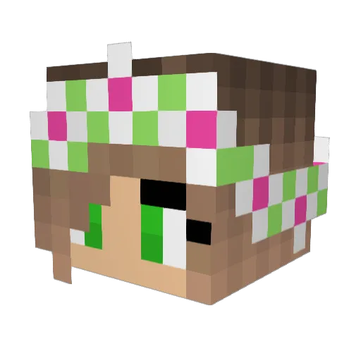 Alexa077 Minecraft avatar head, 3D render
