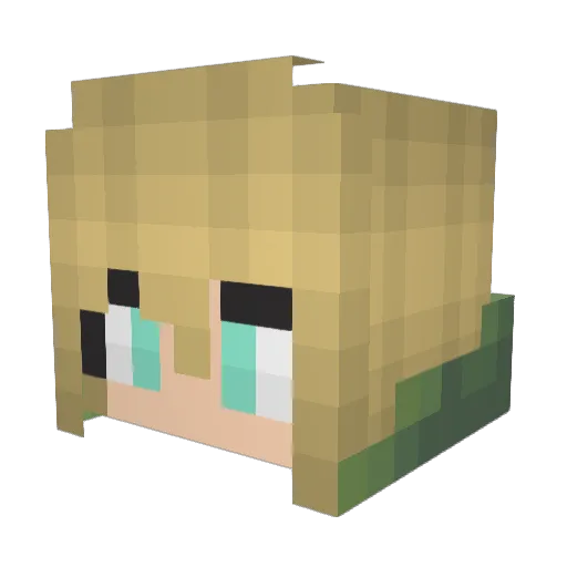 Alexa978 Minecraft avatar head, 3D render