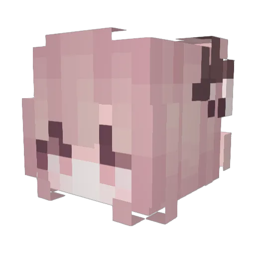 Alexa992 Minecraft avatar head, 3D render