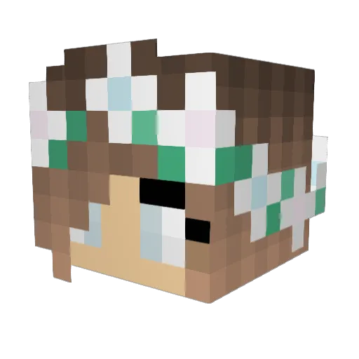 AlexaAngel Minecraft avatar head, 3D render