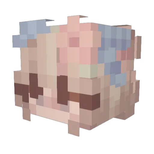 AlexaCastillo66 Minecraft avatar head, 3D render