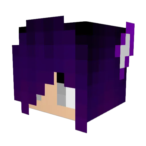 AlexaL2022 Minecraft avatar head, 3D render