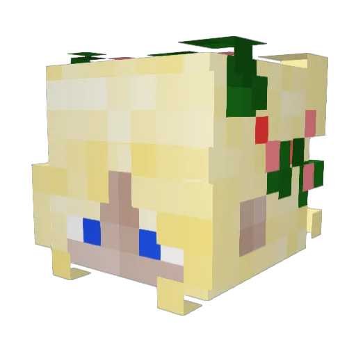AlexaMT Minecraft avatar head, 3D render