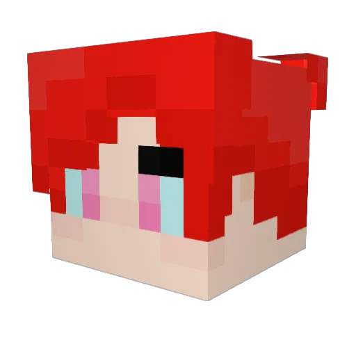 AlexaRaRaRaRa Minecraft avatar head, 3D render