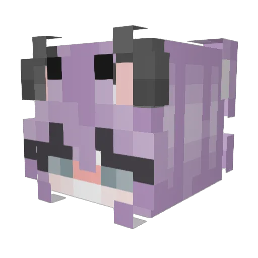 Alexa_Kitty Minecraft avatar head, 3D render