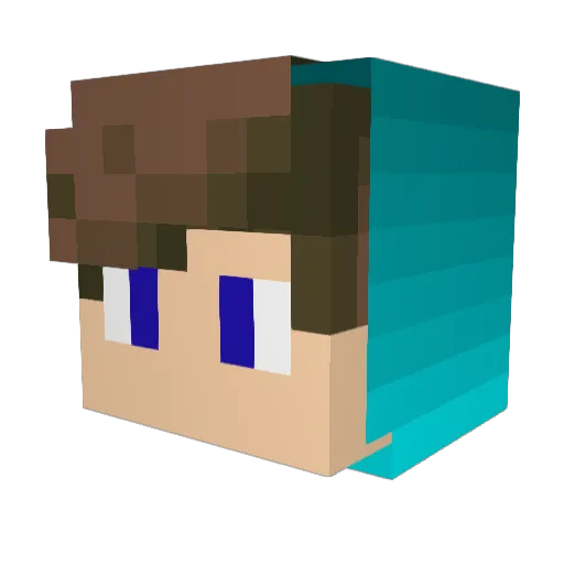 Alexalreza Minecraft avatar head, 3D render