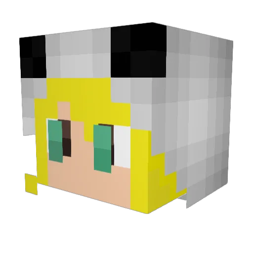 Alexanadra Minecraft avatar head, 3D render