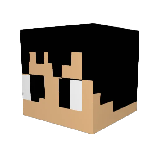 Alexand1 Minecraft avatar head, 3D render
