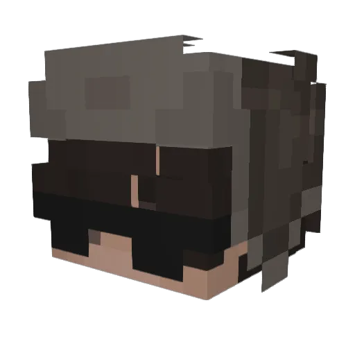 Alexander01_ Minecraft avatar head, 3D render